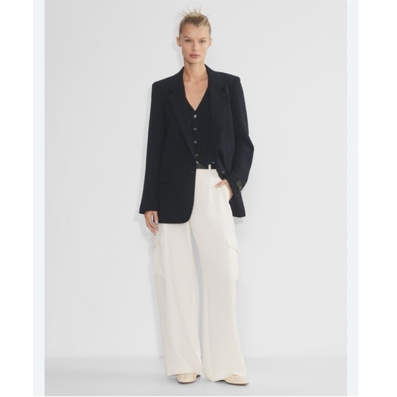 NWT Aritzia Wilfred Off-White Bridger Cargo Pant - Picture 2 of 11
